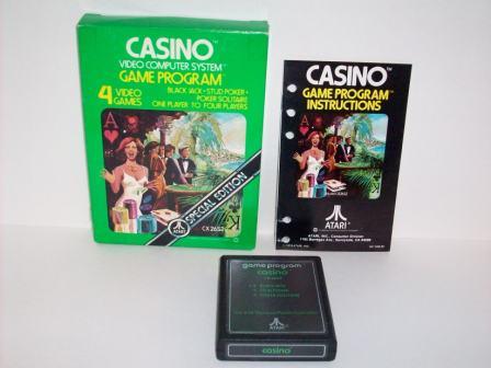 Casino (text label) (CIB) - Atari 2600 Game
